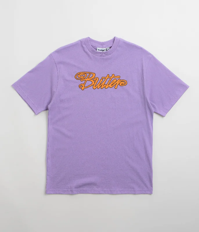 T-shirts with abstract art -Butter Goods Jive T-Shirt - Washed Grape