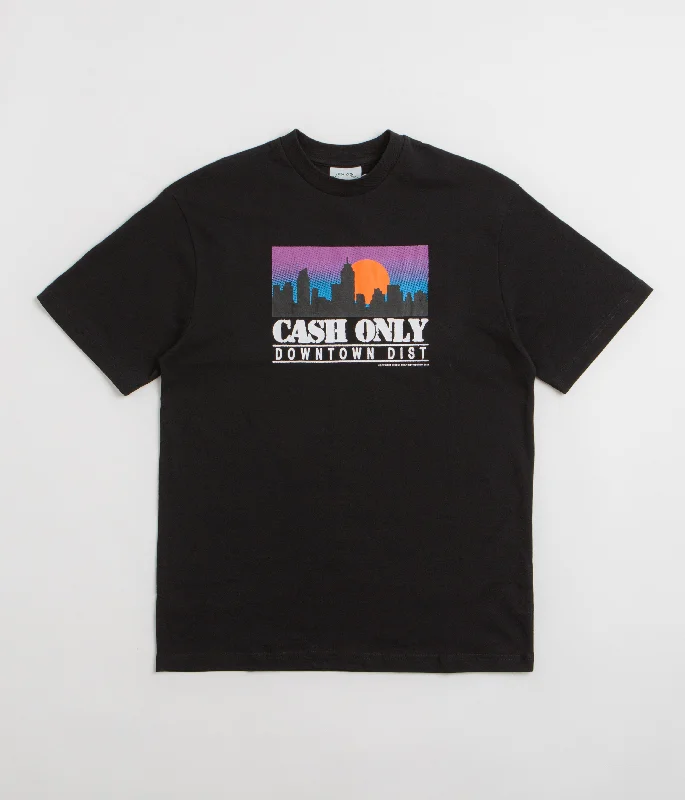 T-shirts for desert vibes -Cash Only Skyline T-Shirt - Black