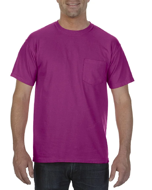 T-shirts with ghost designs -Comfort Colors Garment-Dyed Pocket T-Shirt | Boysenberry