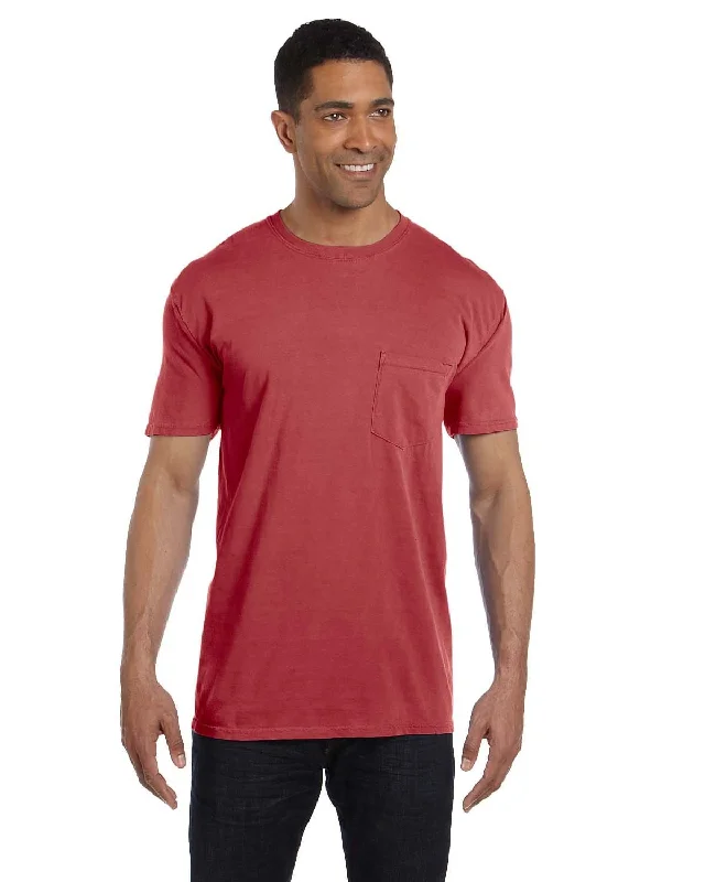 T-shirts for anglers cool -Comfort Colors Garment-Dyed Pocket T-Shirt | Brick