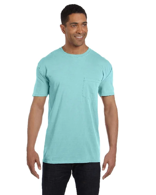 T-shirts for twilight vibes -Comfort Colors Garment-Dyed Pocket T-Shirt | Chalky Mint