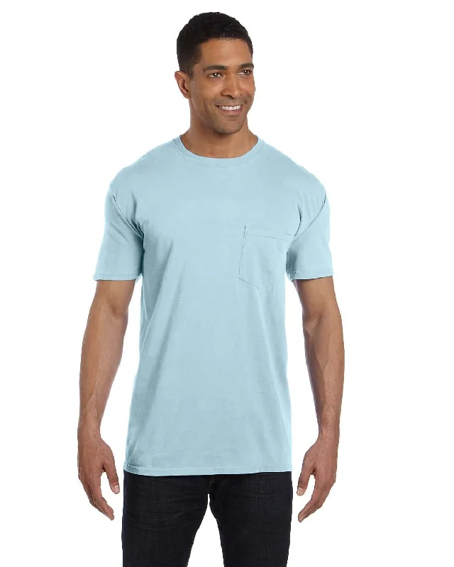 Colorful T-shirts vibrant design -Comfort Colors Garment-Dyed Pocket T-Shirt | Chambray