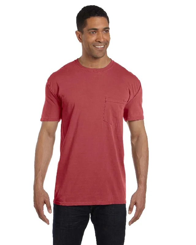 T-shirts with planet designs -Comfort Colors Garment-Dyed Pocket T-Shirt | Crimson