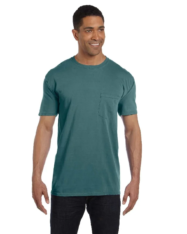 T-shirts with jellyfish prints -Comfort Colors Garment-Dyed Pocket T-Shirt | Emerald