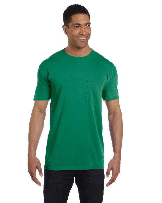 T-shirts with tire tracks -Comfort Colors Garment-Dyed Pocket T-Shirt | Grass