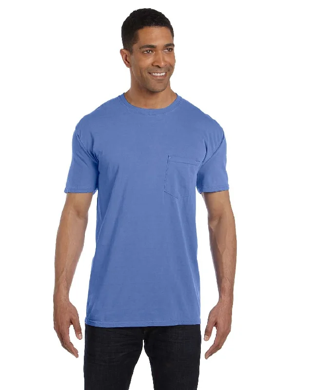 T-shirts for present lovers -Comfort Colors Garment-Dyed Pocket T-Shirt | Mystic Blue