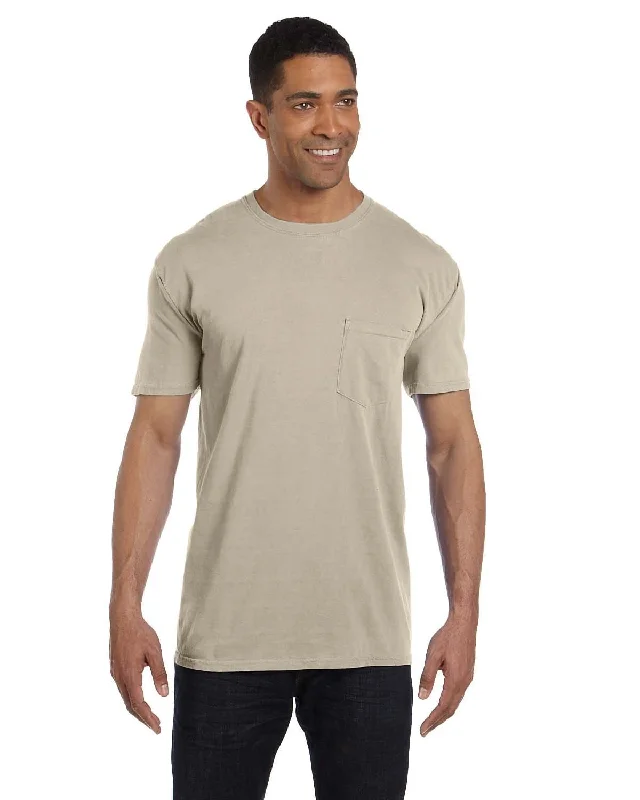 T-shirts for jungle vibes -Comfort Colors Garment-Dyed Pocket T-Shirt | Sandstone