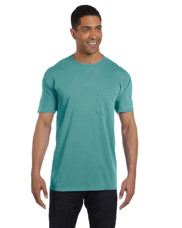 T-shirts with popcorn art -Comfort Colors Garment-Dyed Pocket T-Shirt | Seafoam