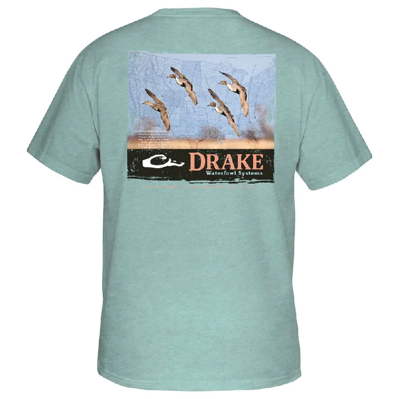 T-shirts for photographers artsy -Drake Spring Map T-Shirt- Blue Grass