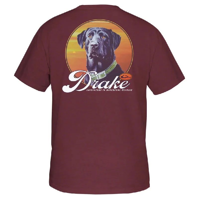 T-shirts with gem designs -Drake Vintage Dog T-Shirt- Wild Ginger Heather