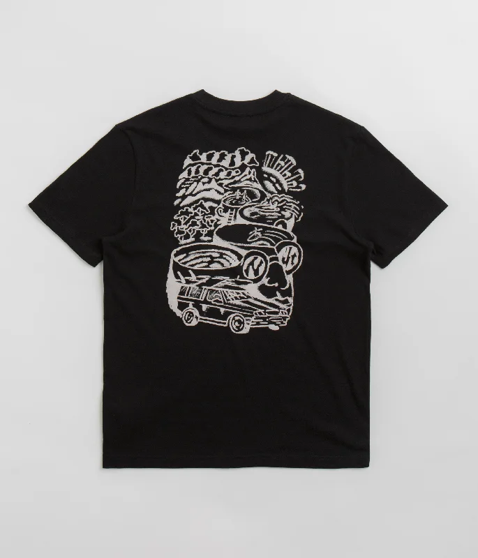 T-shirts with Santa graphics -Flatspot x Yallah T-Shirt - Black