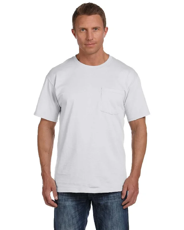 T-shirts for parties cool -Fruit of the Loom Cotton Pocket T-Shirt | Ash