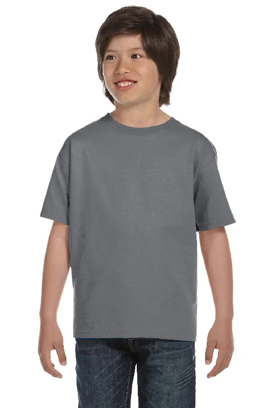 T-shirts for band geeks -Gildan Youth DryBlend Moisture Wicking Short Sleeve Crewneck T-Shirt - Gravel Grey