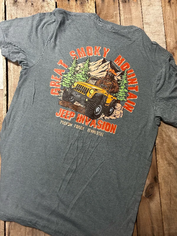 T-shirts with food designs -Gilley's Jeep Invasion T-Shirt Pigeon Forge