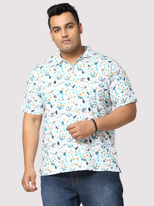 T-shirts for vet staff -Guniaa Glider Digital Printed Half-Sleeves Shirt Men's Plus Size