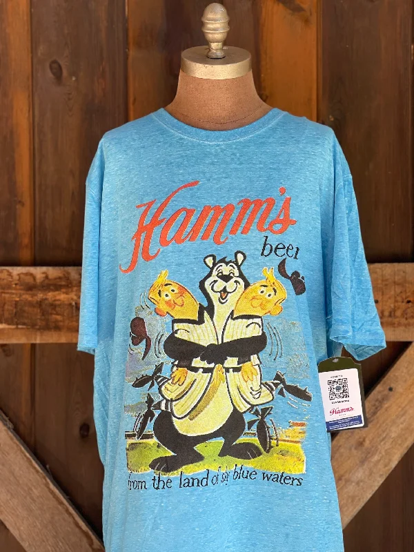 T-shirts for tropical fans -Hamm's Brewing Minnie & Paul Tee- Sky Blue