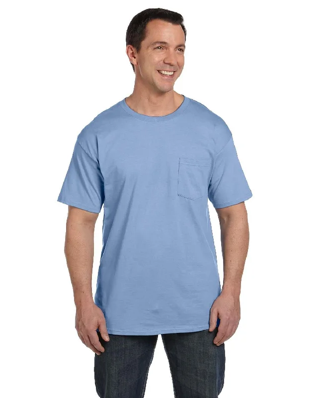 T-shirts for peace fans -Hanes Beefy-T Pocket T-Shirt | Light Blue