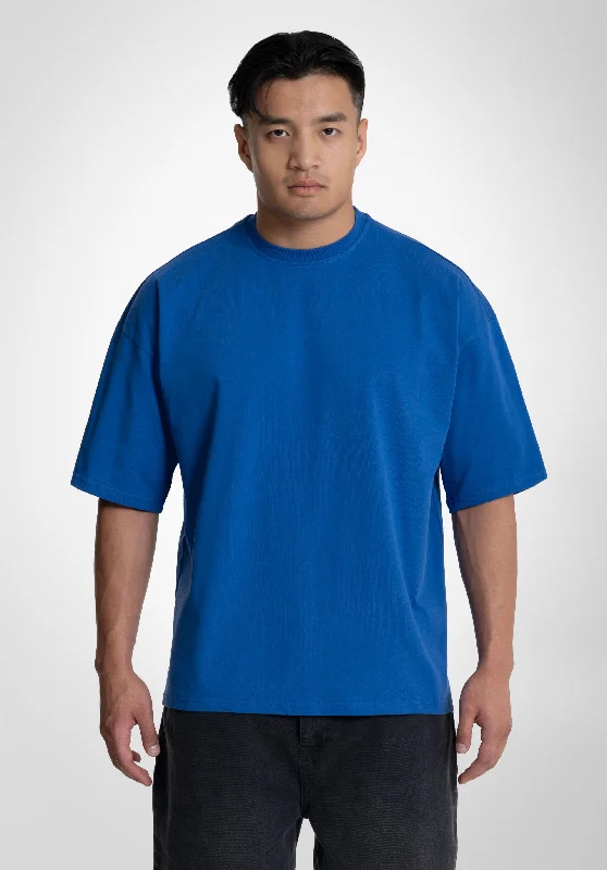 T-shirts for holiday cheer -Heavy Oversize Tee - East Blue