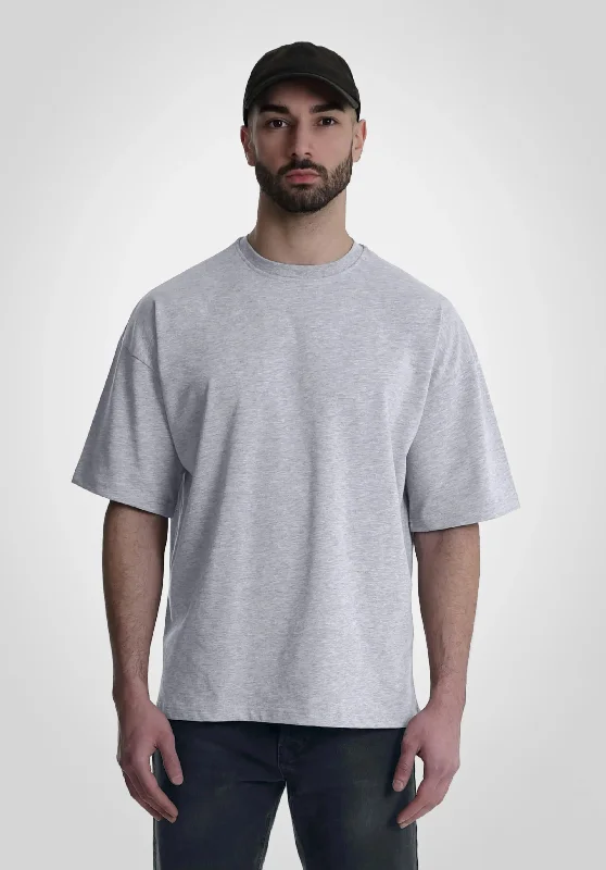 T-shirts for tea lovers -Heavy Oversize Tee - Melange Grey