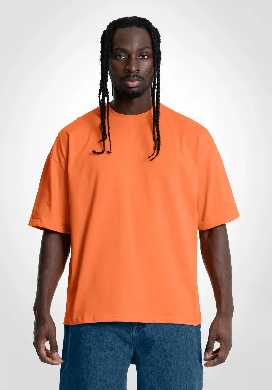 T-shirts with logos branded -Heavy Oversize Tee - Orange