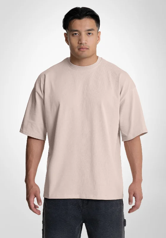 T-shirts for autumn fans -Heavy Oversize Tee - Peach Latte