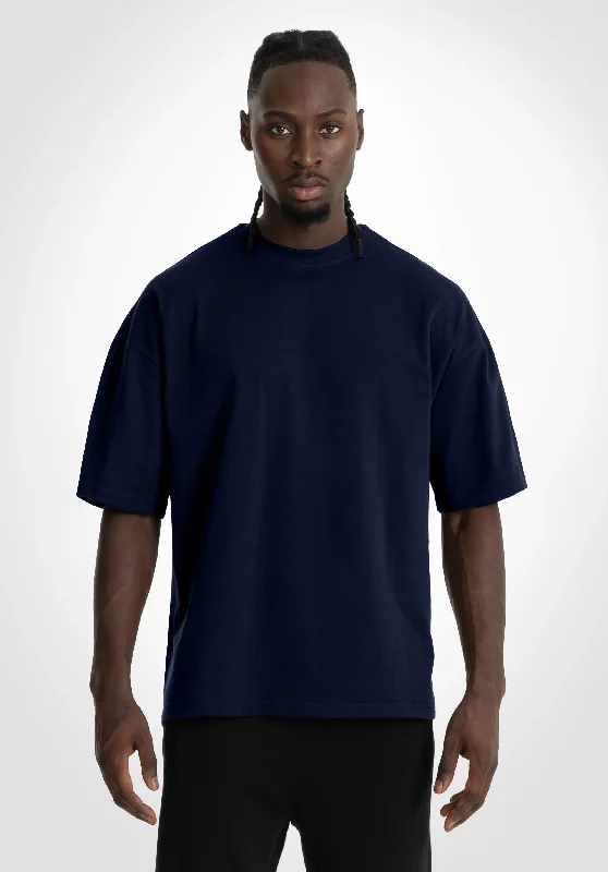 T-shirts for world vibes -Heavy Oversize Tee - Slate Navy