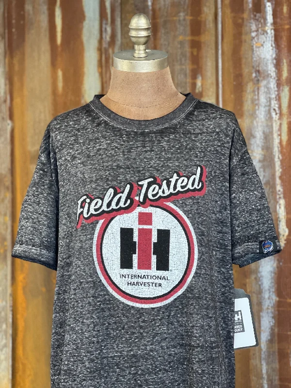 T-shirts for wine lovers -International Harvester Field Tested LUXE Tee- Charcoal Grey CLEARANCE