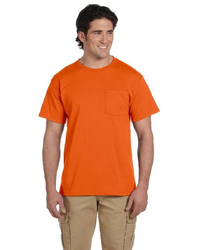 T-shirts for volunteers simple -Jerzees 50/50 Pocket T-Shirt | Safety Orange