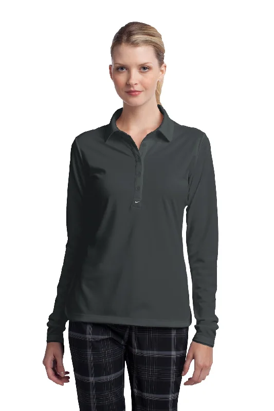 T-shirts for dancers flexible -Nike Ladies Long Sleeve Dri-FIT Stretch Tech Polo. 545322