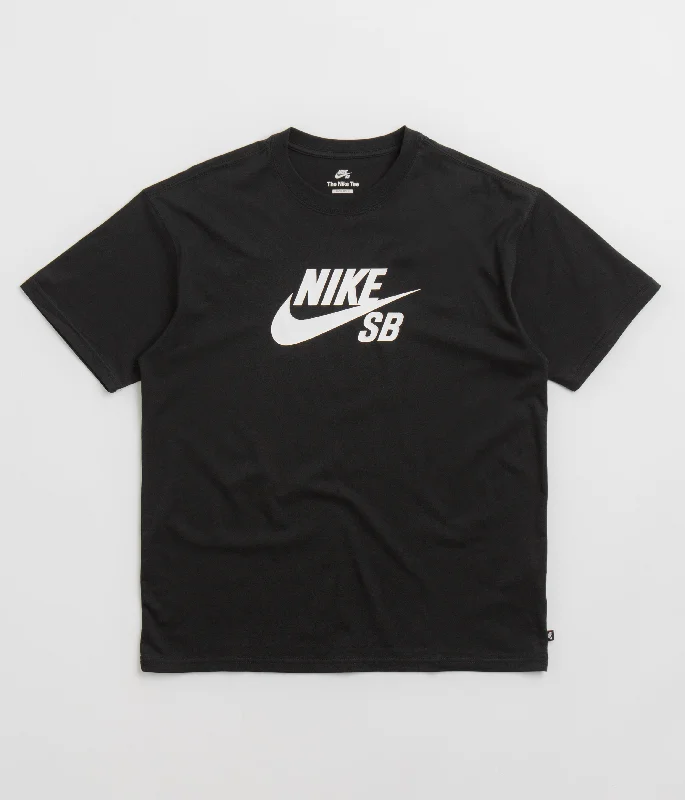 T-shirts with compass art -Nike SB Large Logo T-Shirt - Black / White