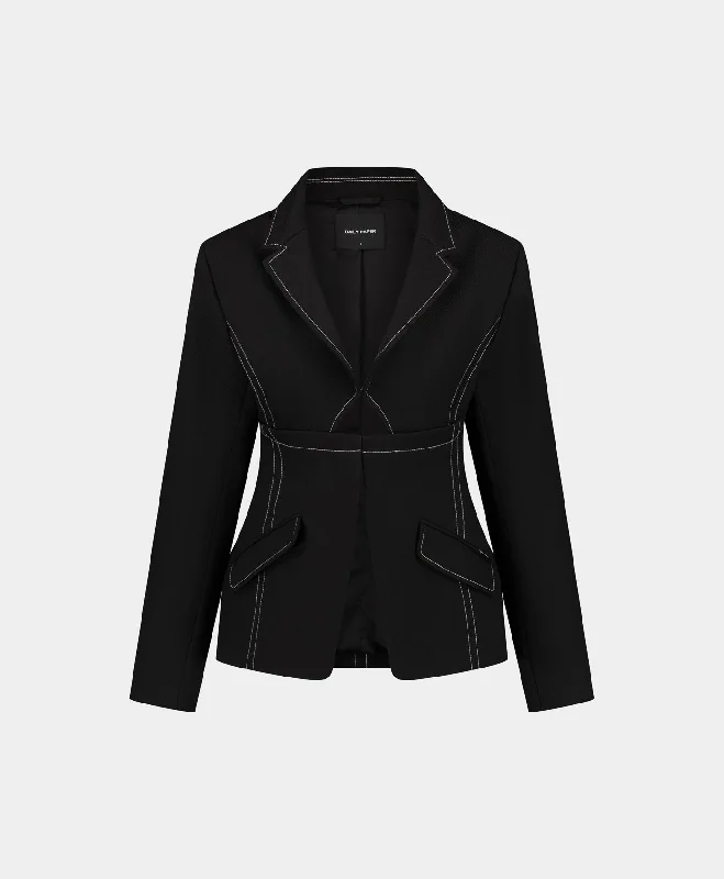 T-shirts for caffeine addicts -Obsidian Black Gianna Blazer