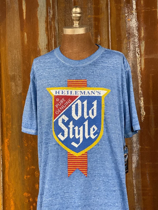 T-shirts with tulip designs -Old Style Beer Luxe Tee- Royal Blue CLEARANCE