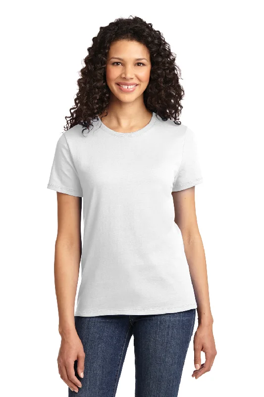 T-shirts with coral designs -Port & Company Womens Essential Short Sleeve Crewneck T-Shirt - White