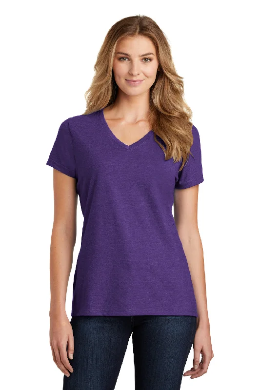 T-shirts for succulent fans -Port & Company Womens Fan Favorite Short Sleeve V-Neck T-Shirt - Heather Team Purple