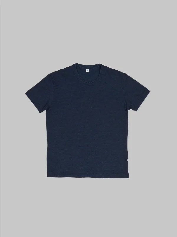 T-shirts for flight fans -Pure Blue Japan SS5011 Indigo Dyed Crewneck T-Shirt