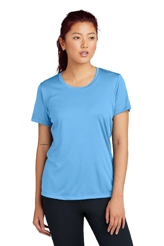 T-shirts with drama masks -Sport-Tek Womens Competitor Moisture Wicking Short Sleeve Crewneck T-Shirt - Carolina Blue