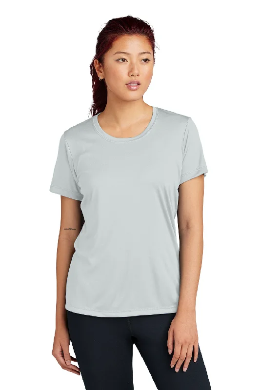 T-shirts for tailors smart -Sport-Tek Womens Competitor Moisture Wicking Short Sleeve Crewneck T-Shirt - Silver Grey