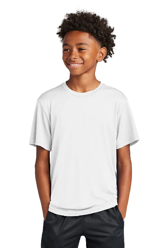 T-shirts with tarot designs -Sport-Tek Youth Competitor Moisture Wicking Short Sleeve Crewneck T-Shirt - White