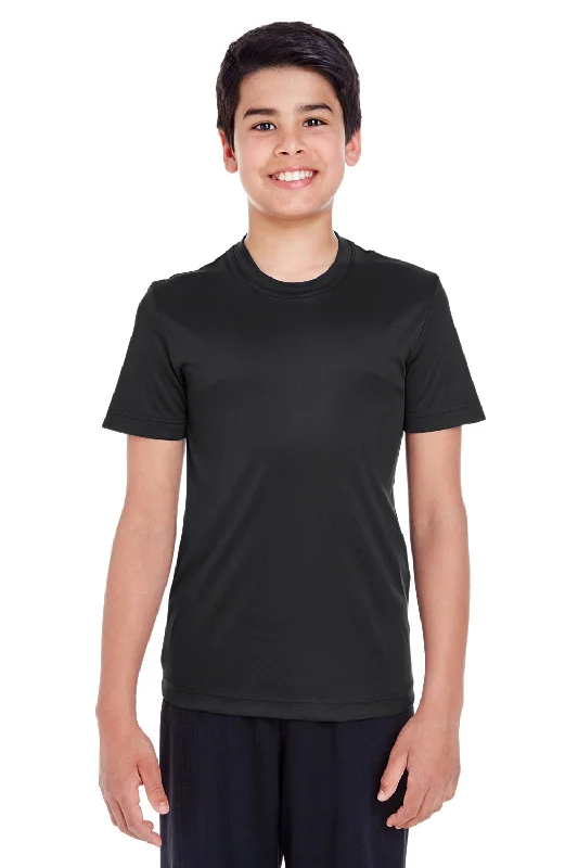 T-shirts for tropical fans -Team 365 Youth Zone Performance Moisture Wicking Short Sleeve Crewneck T-Shirt - Black