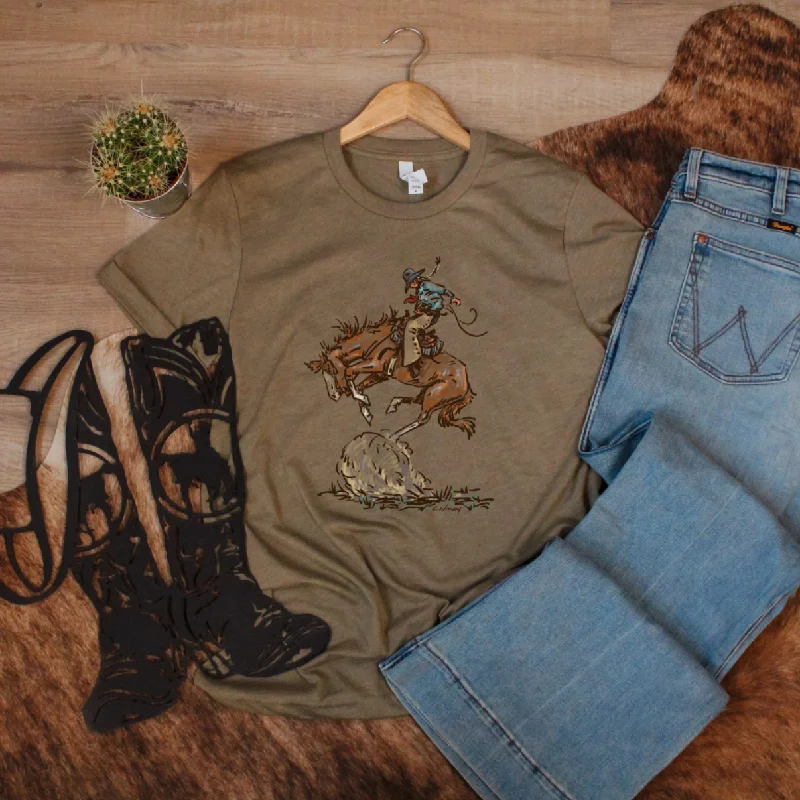 T-shirts with passport stamps -TIN & TURQUOISE - Cowgirl Up Tee