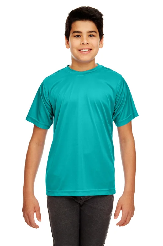 T-shirts with fish prints -UltraClub Youth Cool & Dry Performance Moisture Wicking Short Sleeve Crewneck T-Shirt - Jade Green