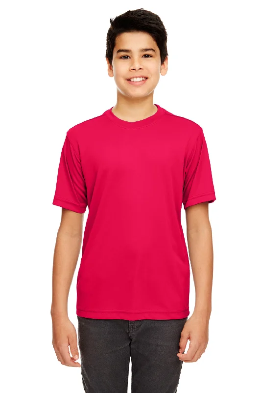 T-shirts for animal rescuers -UltraClub Youth Cool & Dry Performance Moisture Wicking Short Sleeve Crewneck T-Shirt - Red