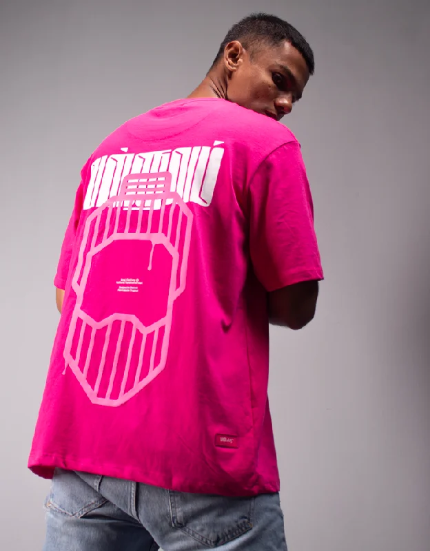 T-shirts with tree prints -VALLUVAM PINK | OVERSIZED TAMIL T-SHIRT