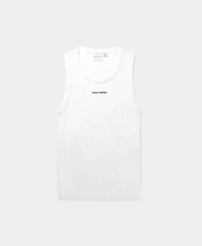 T-shirts with cityscapes art -White Logotype Tank Top