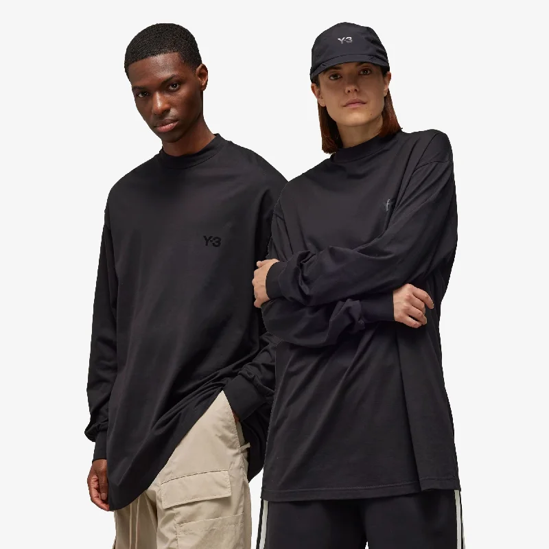 T-shirts for travel bloggers -Y-3 | MOCK NECK TEE { BLACK