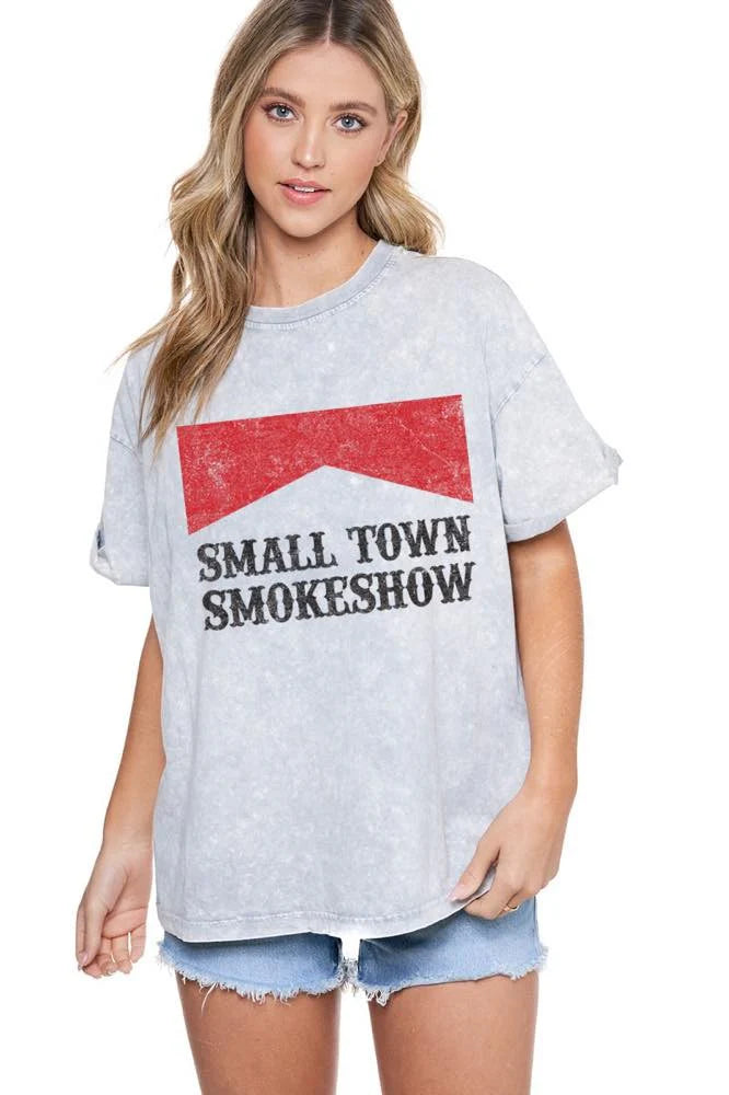 T-shirts with wheel graphics -Zutter Small Town Smokeshow