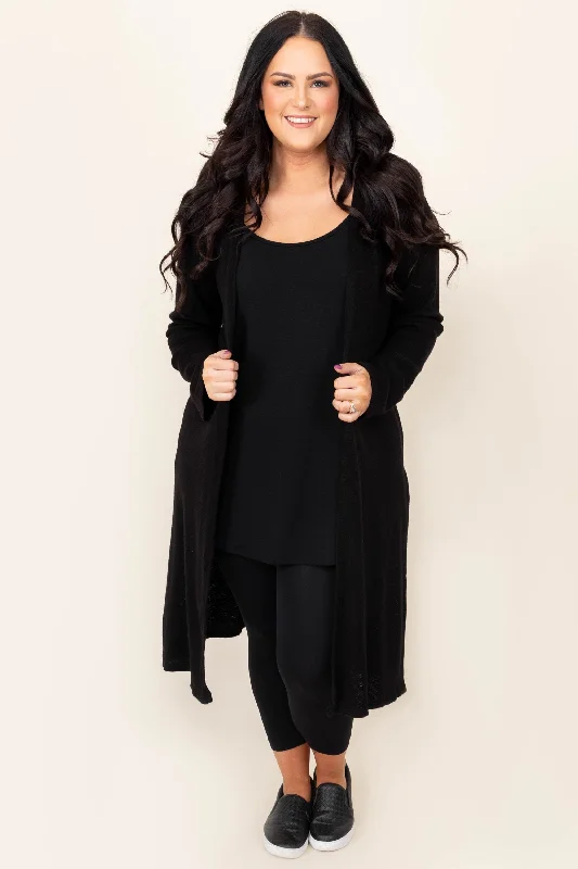 Cardigan for winter events -A Lucky Day Cardigan, Black