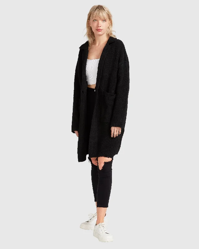 Cardigan with long hem -Days Go By Sustainable Blazer Cardigan