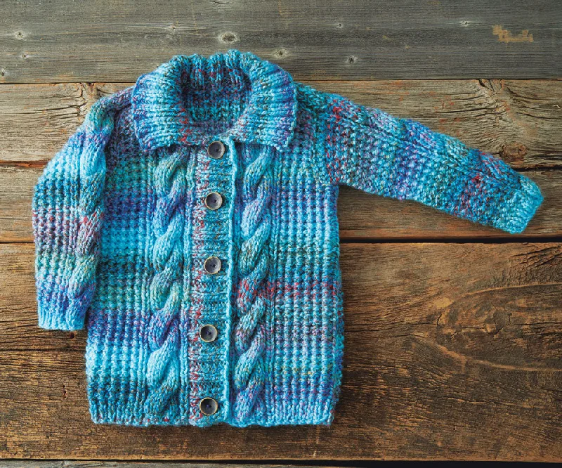 Cardigan for morning runs -Kids Cabled Cardigan