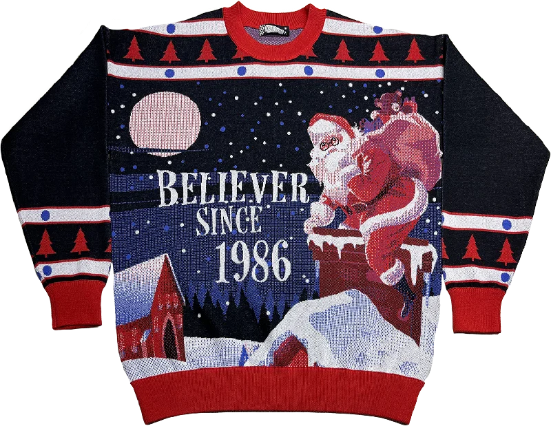 Pullover sweater for cold evenings -Believer Since 1986 Knitted Christmas Sweater